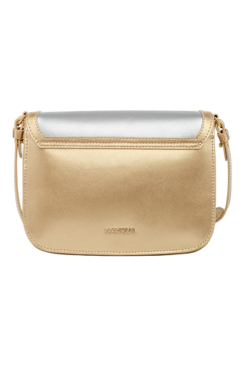 COCCINELLE  C-Me Bi Color Crossbody Bag Gold-Silver for Women | Best Price UAE